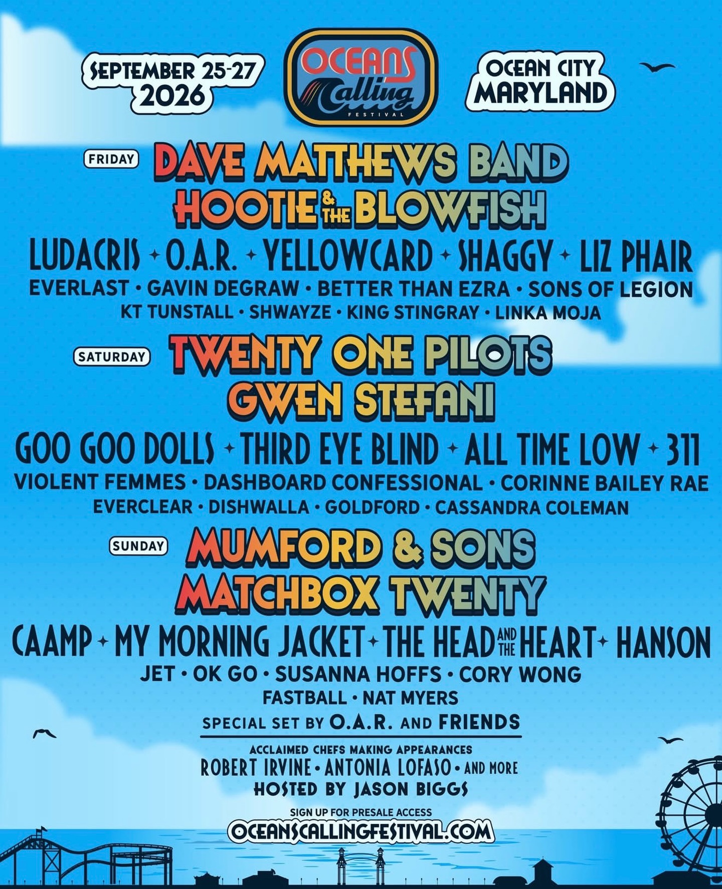 O.A.R. Three Decades Tour Poster 2026